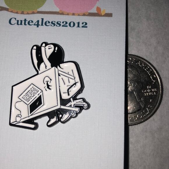 Frustrated with Work School Desk Pin Brooch - Picture 1 of 2